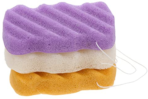 minkissy 3stücke Gesichtsschwamm Aus Weichem Material Tragbar Und Wiederverwendbar Für Peeling Und Reinigung Des Gesichts Für Reisen Und Tägliche Anwendung