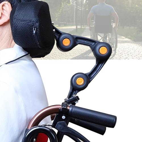 Rollstuhl-Kopfstütze Nackenstützkissen - Ergonomische Kopfpositionierung Rückenlehne für ältere Menschen Rollstuhlzubehör - Bequeme Unterstützung und Stabilität