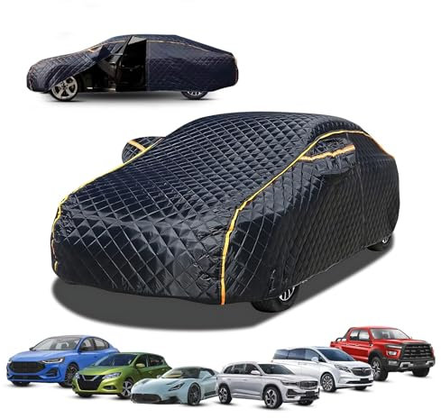 Hagelschutz Auto für VW Polo 5 2014-present Halbgarage Für Auto, Autoabdeckung mit Reflexionsstreifen wasserdichte und Frostsichere Hagelsichere