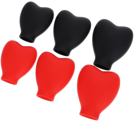 ARTSEWPLY 6 Stück Silikon Make up Pinsel Abdeckungen Klein Langlebig Bpa Frei Für Pinselkopfschutz Und Aufbewahrung Make up Zubehör Kosmetik Pinselhüllen Schwarz Rot