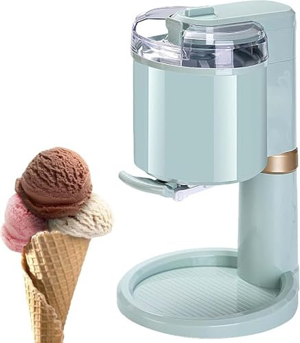GYLFZDQ Macchina per Gelato Soft da 1 litro per casa, Bar, caffetteria - Mini Macchina per Gelato Soft alla Frutta Green,27 * 42.5cm