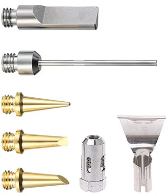 7 Piece Butanes Soldering Iron Tips Set Portable Design for Outdoor Welding Torch Pen Tools Replacement Alloys Soldering Tips