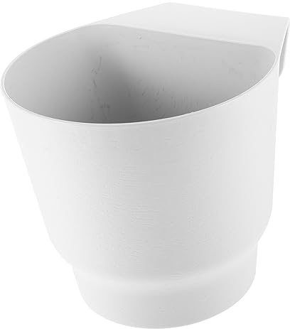 SUPVOX Fioriera Sospesa da Balcone Gancio Resistente, Vaso da Fiori Plastica Bianco Piccolo, Vasi per Piante da Ringhiera per Giardinaggio e Decorazione Interna ed Esterna