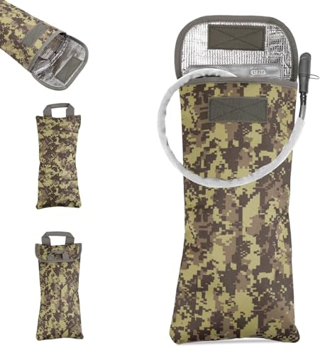 Water Bladder Insulator Bag, Black Oxford Cloth Hydration Insulation Sleeve Cover Cooler Accessories 2L Protective Bag Keep Cold (Camouflage Color, No Bladder Included)