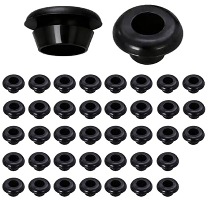 Pevlkawr 40 Pezzi Gommino in Gomma Elettrico Gomma Passacavi Gommini Passacavo Per Proteggere Fili Passacavo Id 8mm, Diametro Di Montaggio 10mm Per Resistente Alla Temperatura E Ignifugo