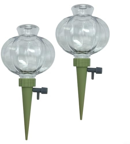 FUANA Lot de 2 aides à l'arrosage automatique avec débit d'eau réglable et design transparent pour plantes en pot