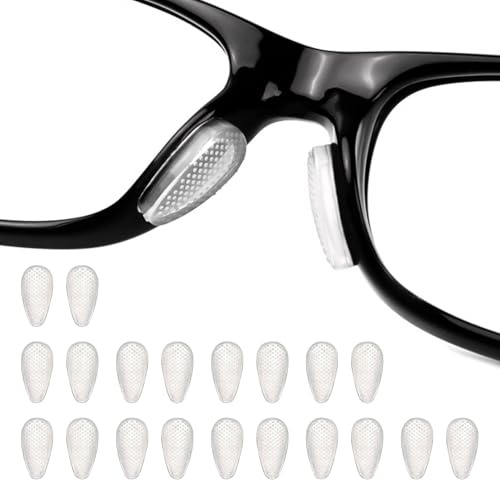 10 Paare Silikon Nasenpads,3,5mm Antirutsch Klebend Brillenpads,Selbstklebende Brillen Pads,Transparent Rutschfeste Nasenpads,Brille Zubehör,Nasengriffe für Brillen Und Sonnenbrillen (Tropfenform)