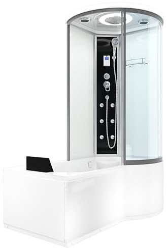 Kombination Badewanne Dusche K55-L01 Duschtempel 170x100 cm