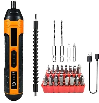 Destornillador Eléctrico Inalámbrico, Batería De Litio Recargable De 1300mah, Mini Taladro, Juego De Herramientas Eléctricas De 3,6 V Trabajo Eficazmente(38PCS)