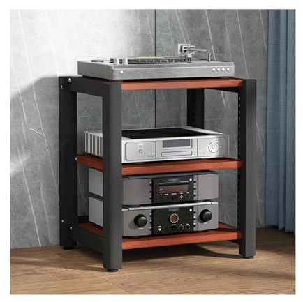 Support stéréo HiFi réglable en bois pour lecteur de CD, DVD, tourne-disque Home Cinéma