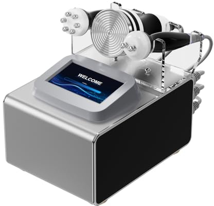 Elitzia Dispositivo de belleza ultrasónico y RF 3 en 1, máquina profesional de estiramiento facial y contorno corporal, con cavitación de 40 K y luz roja para ojos, cara, brazos, piernas, cuidado de