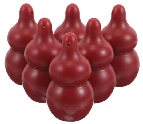 Pincel Labial de Silicona con Tapa, Cabeza Redonda, 6 Piezas | Mini Formato Portátil, Color Rojo, Uso Diario y Viaje, Diseño Reutilizable para Difuminar Pintalabios