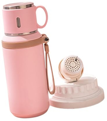 TFAOYS Botella resistente de acero inoxidable 316 con infusor extraíble, taza de separación de té para entrenamientos y viajes, taza térmica desmontable