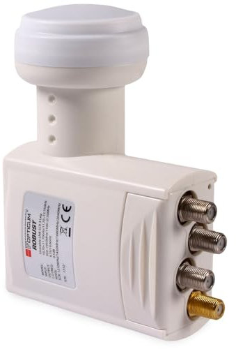 RED OPTICUM Robust SCR 4-UB 3 Legacy LNB - Sat CR LNB mit 4 Userbändern und 3 Legacy Ausgängen zum Direktanschluss - Full HD 3D UHD 4K Ready - Unicable LNB inkl. Wetterschutz - Einkabelsystem