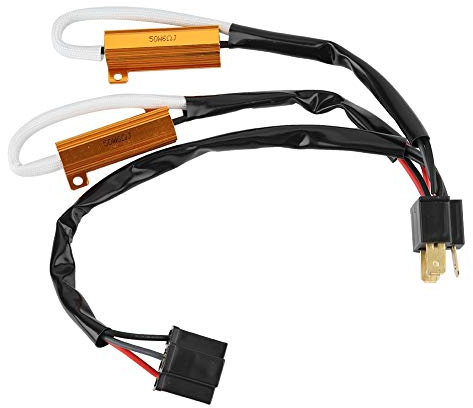 Suuonee LED Lastwiderstand, 1 Paar LED Decoder Lastwiderstand Autoscheinwerfer Blinkt Fehlerfrei Kabelbaum für H4 H7 9005 9006 H8 H9 H11