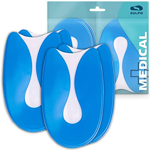 SULPO 2 paia di protezioni per tallone per bambini contro il dolore di pressione per sperone calcaneare, cuscino per tallone a forma di U, misura 30-35