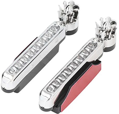 ASHATA Luz de Circulación Diurna, 2 Piezas Lámpara de Conducción de Luz Diurna a Prueba de Agua con Energía Eólica Luz Diurna Exterior de Automóvil con 8 LED, para Vehículos de Automóvil Camiones SUV