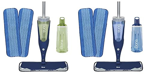 Bona Premium Spray Mop Set mit 850 ml Kartusche für Hartböden und extra Bona Mikrofaser-Pad & Premium Spray Mop Set mit 850 ml Kartusche für Parkett und extra Bona Mikrofaser-Pad
