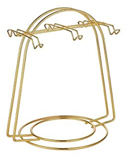 IXART Kaffeetassenhalter 6 Tasse Halter Gold Cup Halter Home Küchentisch Tischplatte Kaffeetasse Halter Trinkzeichen Lager Rack Becher Halter, Gold Tassenhalter/Becherhalter (Color : B)