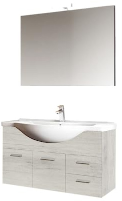 Mama Store EBE 80, Mobile 2 ante 80 cm, Quercia Naturale, L. 80 X P. 50 X H. 53 CM