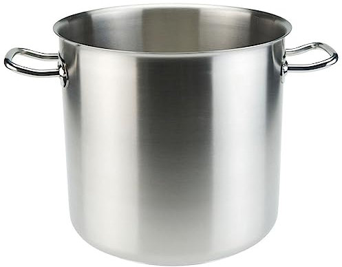 SKK großer Gastro Suppentopf Ø 28 cm - Kochtopf Induktion 18/10 Edelstahl - Edelstahltopf für Gastronomie, Restaurants, Großküchen