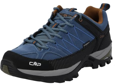 CMP Rigel Low Trekking Shoes WP, Walking Shoe Homme, Bluestone-Rubber, 43 EU, Bluestone Rubber, 43 EU