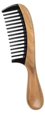 Haarkamm Yh3-1a-c aus Sandelholz und Horn mit Rundem Griff
