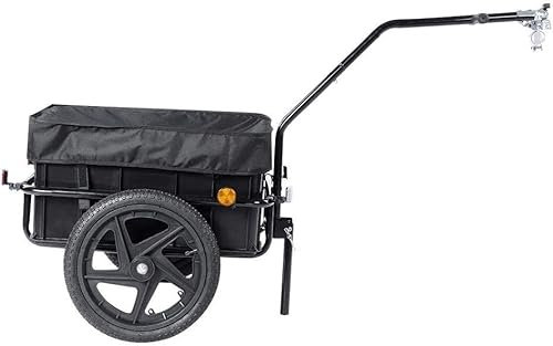 Fahrrad-Lastenanhänger, 70 l Trolley-Karrengriffträger – ideal für den Transport von Lebensmitteln, Gepäck, Werkzeugen – einfach zu montieren – Fahrradwagen für vielseitigen Transport