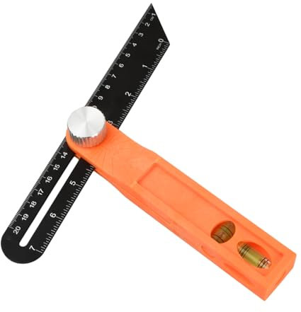 Winkelwinkel, T-Fase 200 mm, Winkellehre, Verstellbar Schmiege Multifunktionswinkel, T-Schmiege, Schmiege Winkelmesser, Multi Winkelschmiege