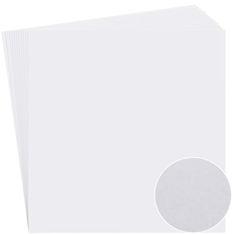 Fuyoooo 100 hojas de papel de bolsita de té de artista para arte de medios mixtos, 16.5 x 16.5 pulgadas, gran resistencia a la humedad, papel blanco, hecho a mano, suministros de manualidades para