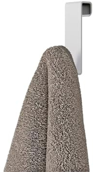 DABSTORY Crochet de douche en acier inoxydable – Porte-serviettes et peignoirs multifonction pour cabines de douche et radiateurs, sans perçage, montage facile, s'adapte aux parois en verre jusqu'à