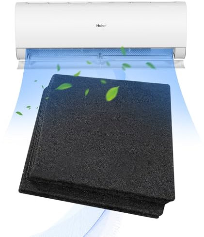 2 Stück Dunstfilter Zuschneidbar Kohlefilter Universal Aktivkohle Vliesfilter,144 x 41cm Ersatz Abzugshaube Filter,Schwarzer Aktivkohlefilter für Luftreiniger,Kohlefilter für Dunstabzugshauben