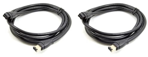 Wzxksoac 2X Cable FireWire IEEE 1394B Cable de Datos de 9 A 6 800 Mbps (1,8 Metros)