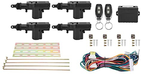 Remote Central Lock Kit, Locking System Keyless Entry Door Car Control 12v W LED Indicator with 2 Controllers