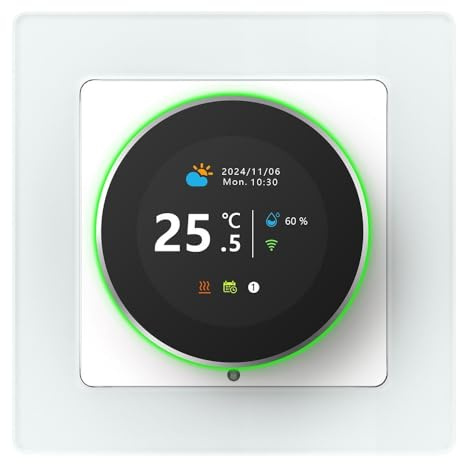 Serenophile Wifi Smart Thermostat, For Electric And Water Heating Control Programmable Switch With App And Voice Features(wall-mounted boiler)