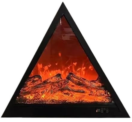 Fireplaces, Electric Fireplace, Electric Fireplace Insert Triangle Wall Mounted Decorative Fireplaces LED Simulation Flame Smart 3D Flame Decoration