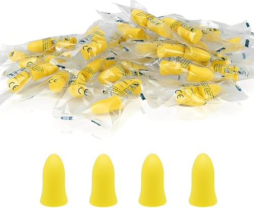 Soft Foam Ear Plugs, 37db SNR Noise Reduction Sponge Earplugs Noise Cancelling Ear Plugs for Sleeping, Travel, Concerts, Studying, Work, Loud Noise (Yellow, 30 Pairs)
