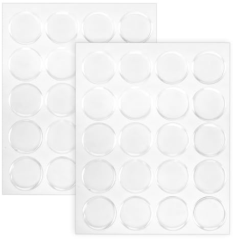 Lot de 50 pendentifs cabochons en verre - 25 mm - Cabochon en verre transparent - Colle époxy - Pour bouchon de bouteille, kit de bouchons de bouteille, bricolage