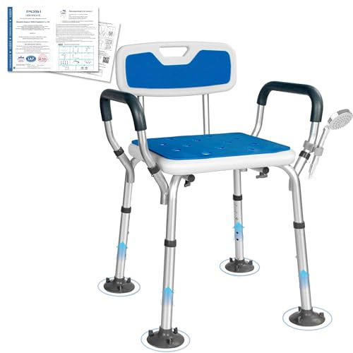 OUUTMEE Chaise de Douche Réglable en Hauteur avec Patins antidérapants