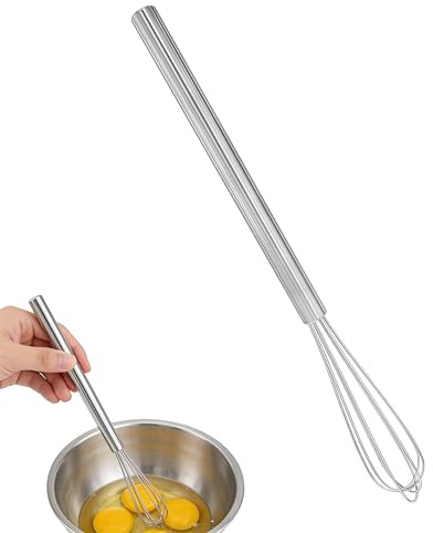 ALLY-MAGIC Mini Schneebesen Edelstahl, Rührbesen Klein für Tassen, Ballonschneebesen 30 cm Ergonomischer Griff, Rostfreier Stahl, Spülmaschinengeeignet Vielseitig für Eier Sahne Saucen und Getränke