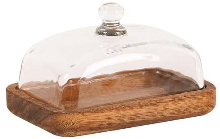 Vassoio per Alimenti, Alzata Torte con Coperchio Antipolvere, da Portata Ristorante, Festa, Compleanno
