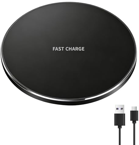 Chargeur sans Fil 35W, Station De Recharge sans Fil Rapide, Chargeur Induction Rapide Compatible Qi pour Smartphones, Tablettes, Écouteurs, USB-C, Compact Et Sécurisé pour Bureau Et Nuit