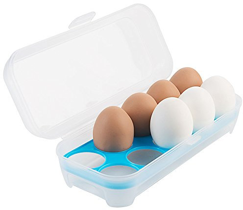 getgastro Huevera con Tapa, de Polipropileno, para 10 Huevos de gallina, tamaño M, apilable, 24,5 x 10,5 x 7 cm