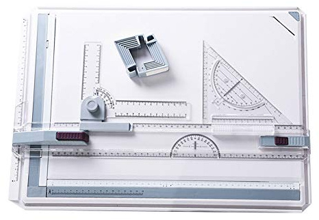 Gelentea A3 Zeichentafel Zeichentisch mit Parallelbewegungswinkelmesssystem und verstellbarem Winkel