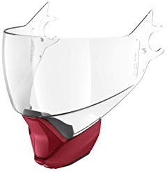 SHARK, Ecran casque Evojet incolore A.R A.B homologué + menton rouge mat