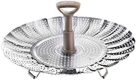 Oster Sangerfield Stainless Steel Expandable Steamer Insert 7 to 10.5 Inches – Adjustable Kitchen Cookware Accessory for Steaming