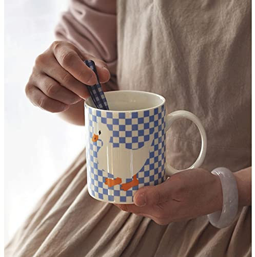 KIZQYN Tazas de café Taza de Pato Coreana niña Desayuno Leche café Taza de Agua Taza de Agua Juego de Tazas
