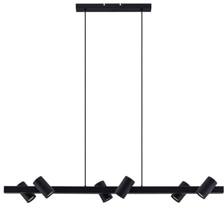 Ceiling Light 'Savoli' dimmable (Modern) in Black Made of Metal for e.g. Living Room & Dining Room (6 Light Sources, GU10) from Lindby | Pendant Lighting, lamp, Hanging lamp, lamp, Ceiling lamp