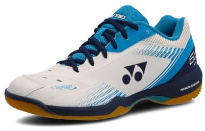 Yonex Badminton Shoes Power Cushion 65Z, White/Ocean Blue, 23.0 cm
