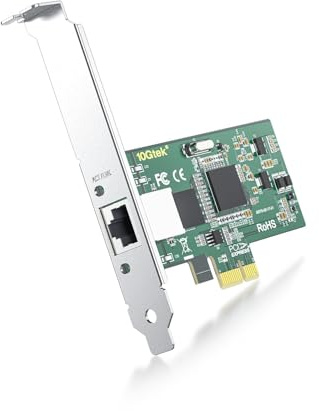 ipolex 1.25G Ethernet-Netzwerkkarte, 1x RJ45+ Port, 1GbE NIC mit Intel(R) 82573 Controller, Unterstützung Windows Server/Windows/Linux/VMware (unterstützt Nicht Windows XP, VMware ESXi 7, Mac OS)